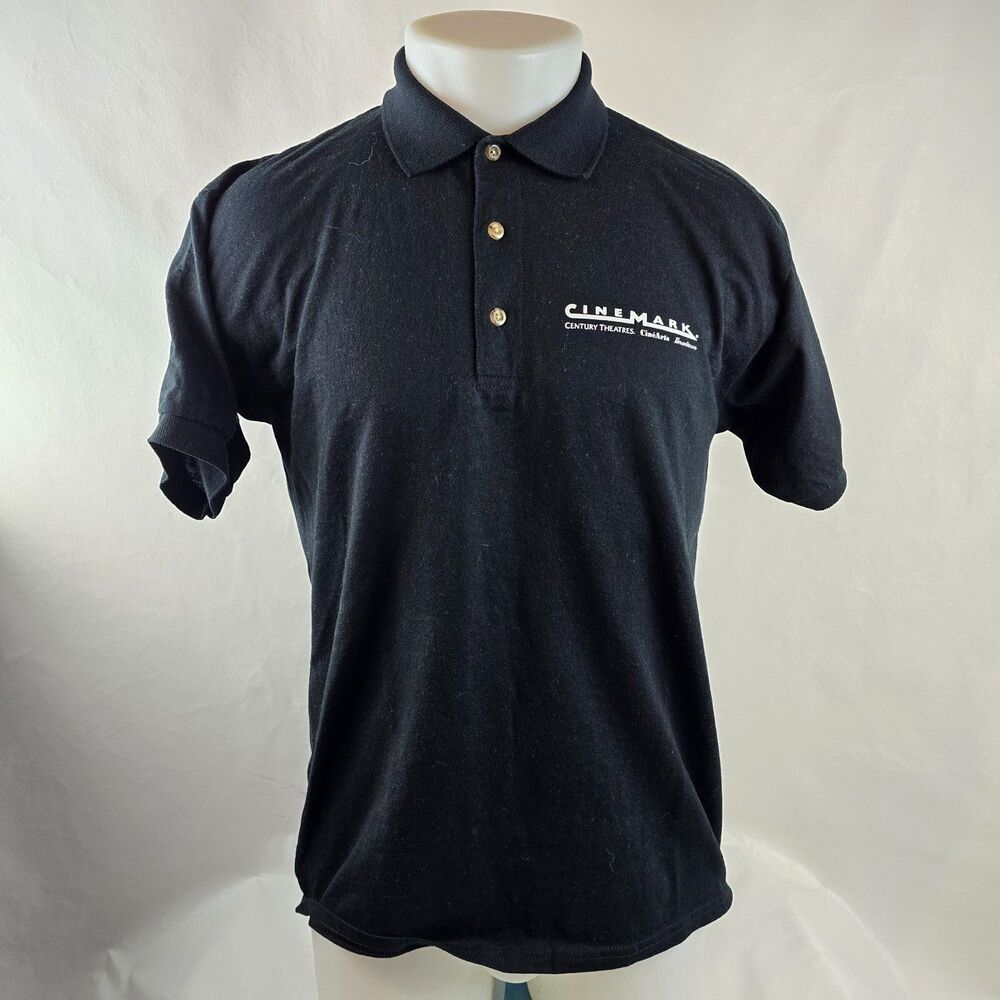 Thor The Dark World Shirt Mens Medium Black Polo Cinemark Movie Promo Theater